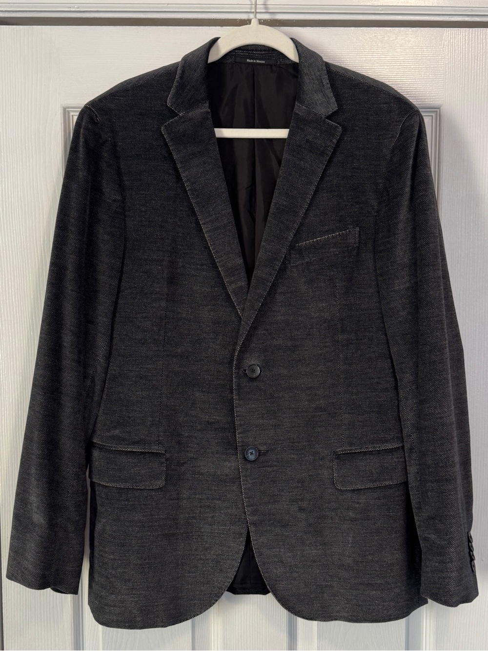 Z Zegna Dark Gray Velvet Light Blazer Sport Coat Jacket Men’s IT 52R, US 42 R